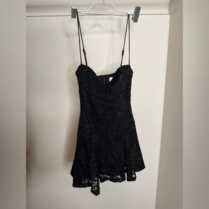 Showpo Black Lace Detail Dress